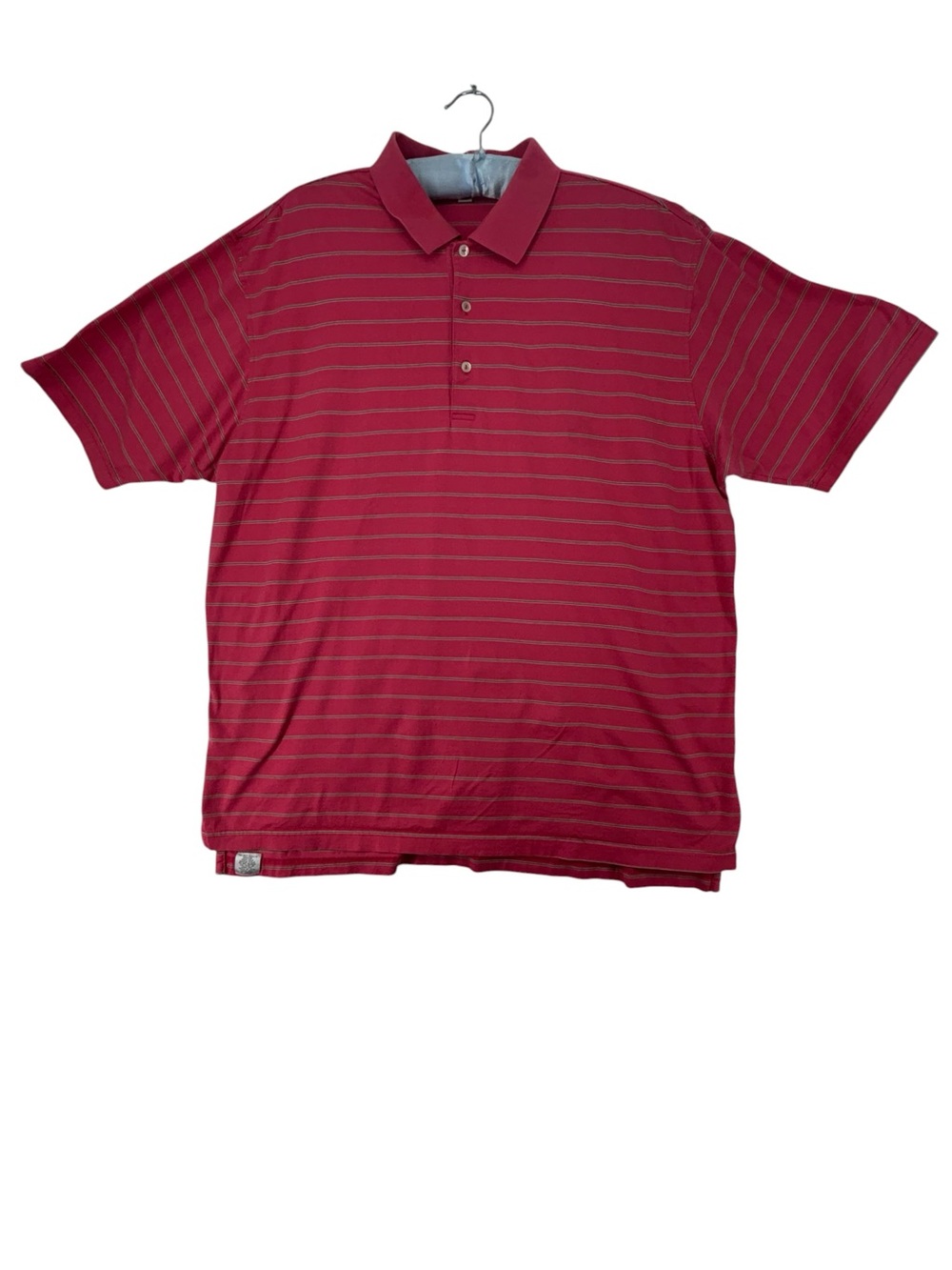 Peter Millar Polo Shirt Mens XXL Red Striped Short Sleeve 100% Cotton